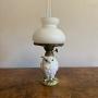 Quality antique Victorian porcelain owl oil lamp