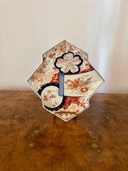 Rare Antique Japanese Imari Unusual Shaped Plate 