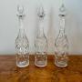 Unusual trio of antique Edwardian decanters