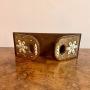 Victorian bookends  Walnut and brass bookends