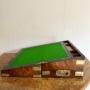 Burr walnut brass bounded writing box