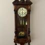 Victorian Carved Walnut Double Weight Wall Clock