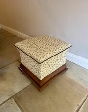 Victorian Mahogany Upholstered Ottoman Footstool