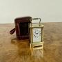  Victorian miniature brass carriage clock 