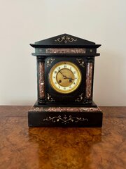 Victorian Quality Marble Inlaid Mantle Clock