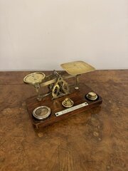 Pair Of Antique Edwardian Postal Scales & Weights