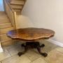 quality antique Victorian burr walnut loo table 