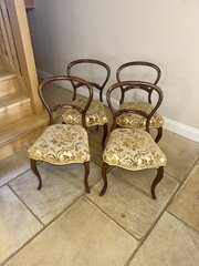 Set Of Four Antique Rosewood Dining Chairs
