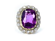 Art Deco Amethyst And Diamond Ring