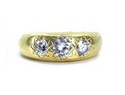 Diamond 3 Stone Gypsy Ring