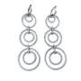 Diamond Circle Drop Earrings