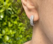 Diamond Hoop Earrings