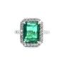 Emerald & Diamond Cluster Ring