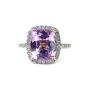 Kunzite & Diamond Cluster Ring