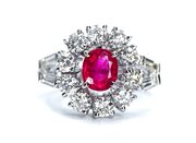 Pink Sapphire & Diamond Ring