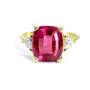 Pink Tourmaline & Triangular Diamond ring