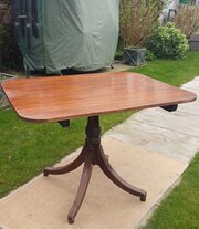 Antique 19c Mahogany Flip Top Table