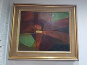 Lge  1960s Abstract Oil Painting