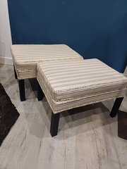 Pair Parker Knoll Upholstered Stools