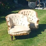 Pair Of Victorian Buttonback Chairs