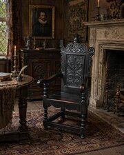 17th Century Style Oak Wainscot   Armchair