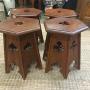 A set of Four Playing Cards Stools