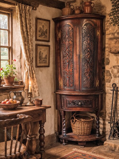 Antique Corner Cupboard