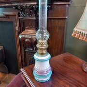 Antique Porcelain Oil Lamp