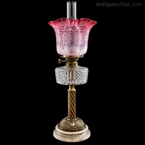 Antique Victorian Oil Lamp