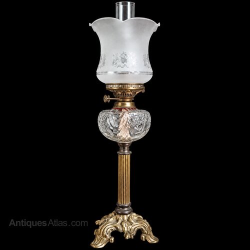Antique Victorian Oil Lamp