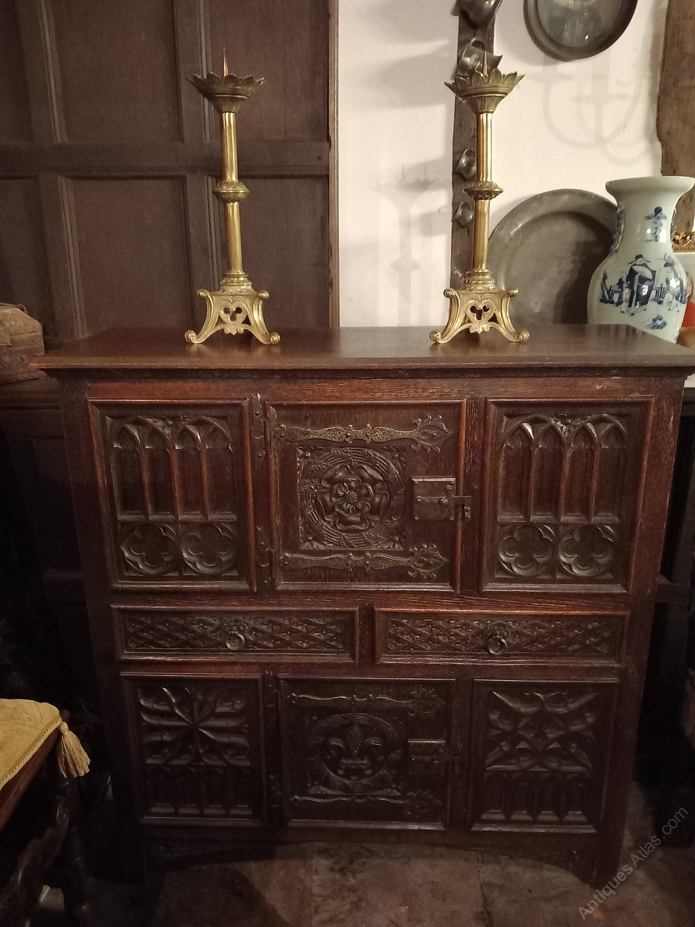 Gothic Revival Aumbry / Livery Cupboard Antiques Atlas