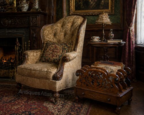 Victorian Walnut Canterbury