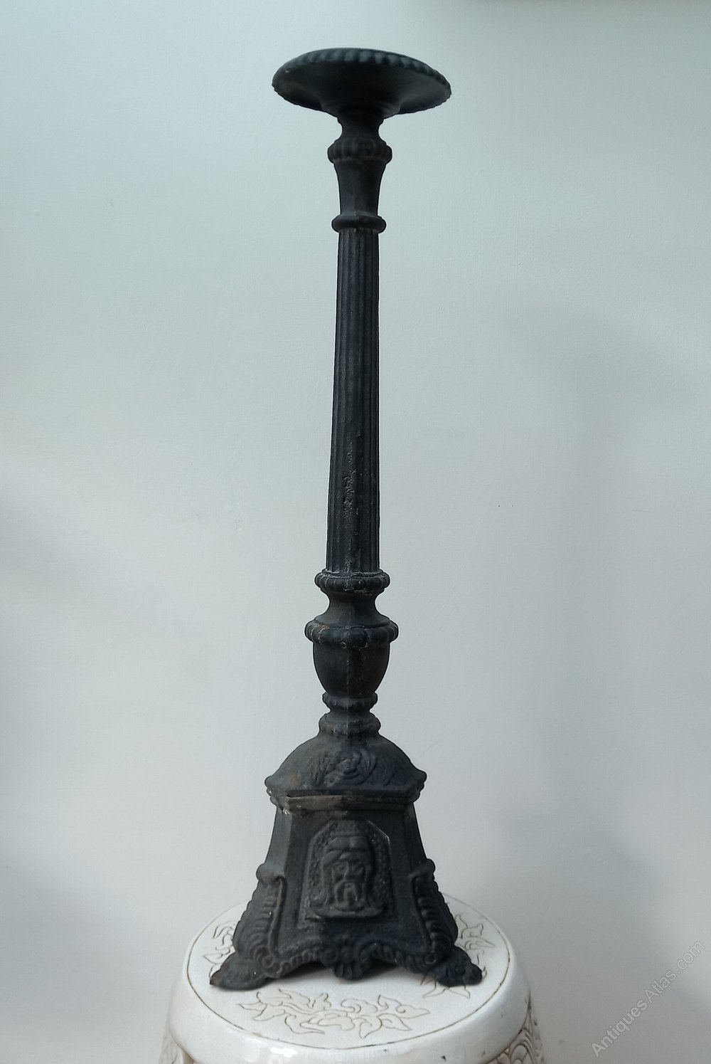 Antiques Atlas Heavy Cast Iron Alter Candlestick
