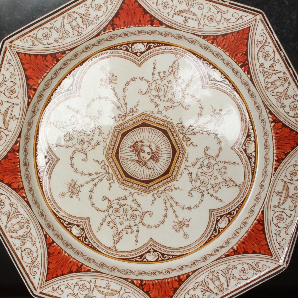 Antiques Atlas Minton Octagonal 'Holland' Pattern Plate Date 1882