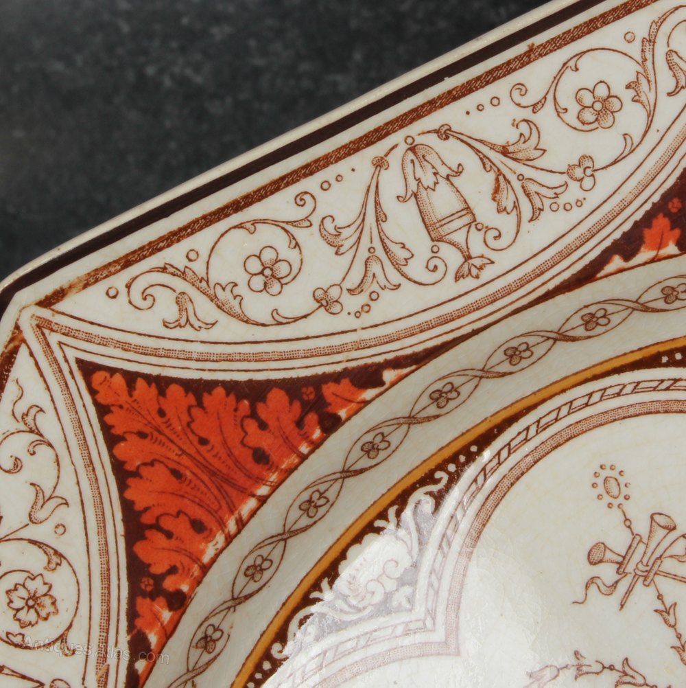 Antiques Atlas Minton Octagonal 'Holland' Pattern Plate Date 1882