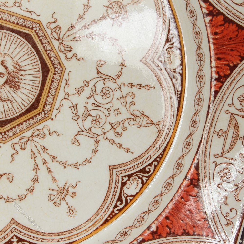 Antiques Atlas Minton Octagonal 'Holland' Pattern Plate Date 1882