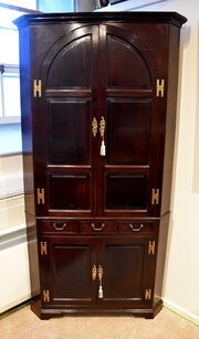 18th Century Cuban Mahogany Corner Cupboard