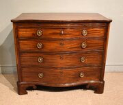 18th Century Mahogany Serpentine Chest Of Drawers