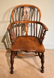 19th Century Ash And Elm Windsor Armchair