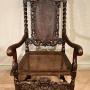 19th Century Walnut Heavily Carved Armchair