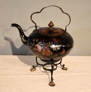 Early 19th Century Toleware Kettle On Stand