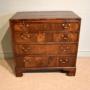 George III Virginia walnut veneered chest of drawers