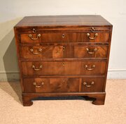 George III Virginia Walnut Veneered Chest Of Drawers