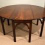 George III large oval drop leaf dining table