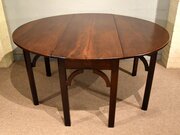 George III Large Oval Drop Leaf Dining Table