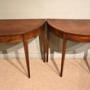 George III mahogany console side tables