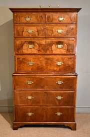Mid 18th Century Small Walnut Chest On Chest 