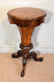Mid 19th Century Walnut Trumpet Shaped Work Table