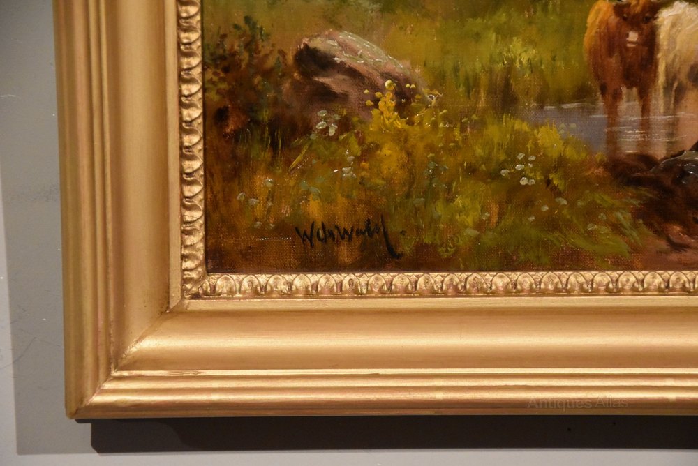 Antiques Atlas Oil Painting Pair Charles Walter Oswald "Cattle"