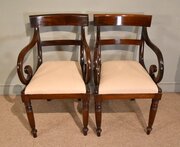 Pair Of William IV Mahogany Armchairs
